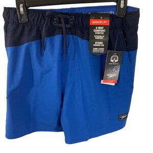 Speedo Mens 4-Way Stretch Hydro Square Leg Volley Swim Shorts Size S Turkish Sea